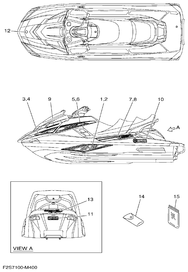 Yamaha FA1800A-M GRAPHICS parts diagram